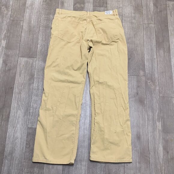 Mens J. Crew Corduroy Straight Boot‎ Cut Fit Yellow Pants - Picture 2 of 6